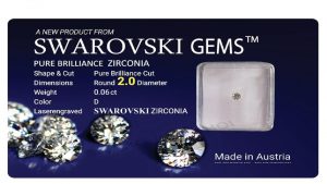 Kim cương nhân tạo đính răng Swarovski Gems